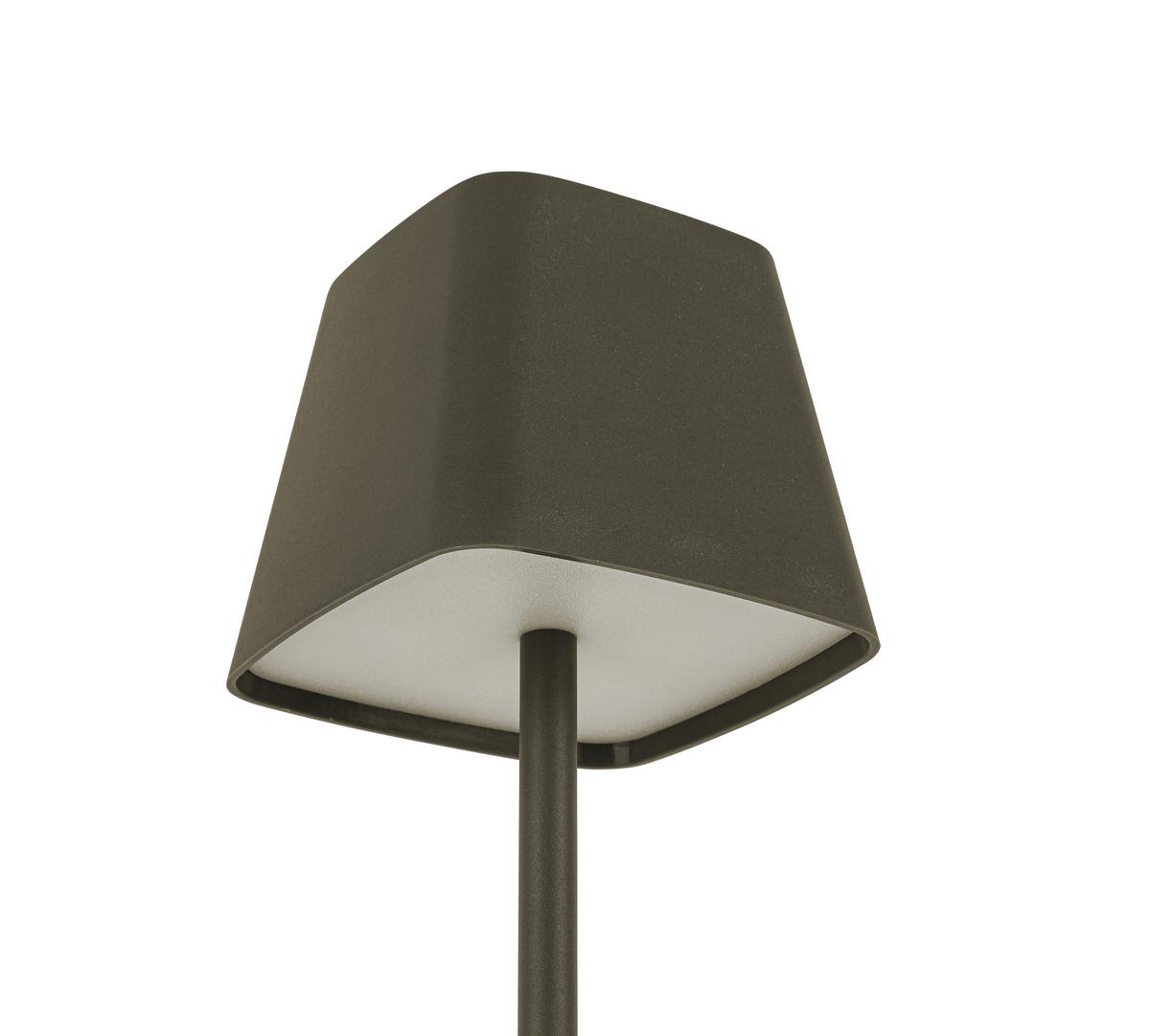 LAMPA STOŁOWA Z AKUMULATOREM LINO *SBN* - szary, Design, tworzywo sztuczne/metal (10/38cm) - Novel