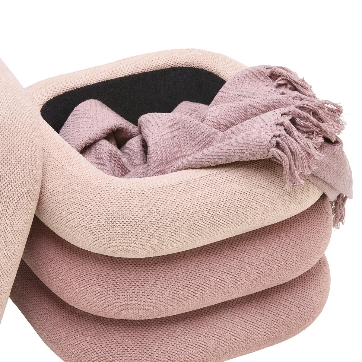 Tabure Sophie - ružičasta/svijetlo smeđa, Moderno, drvni materijal/tekstil (39,5/40/39,5cm) - Mömax