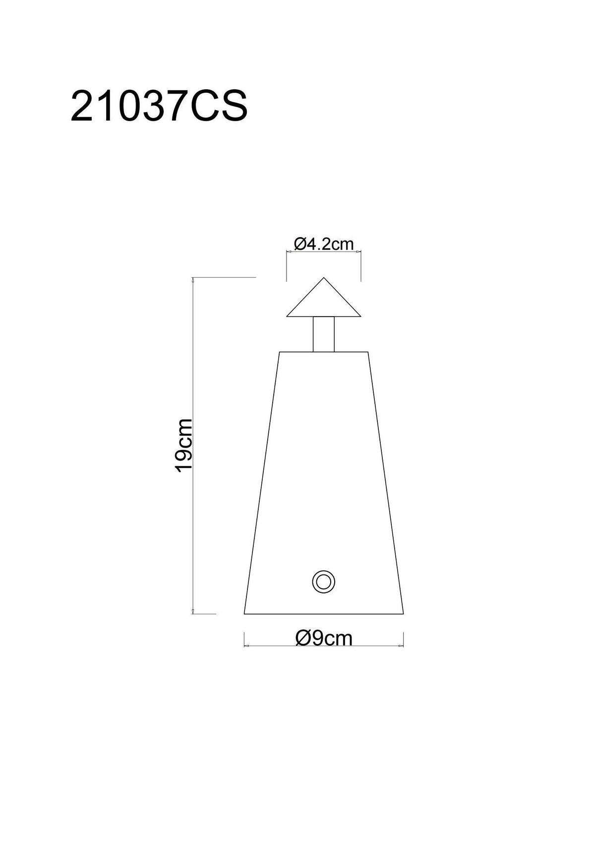 AKKU-TISCHLEUCHTE 21037CS LIVA - Weiss/Schwarz, Design, Kunststoff/Metall (9/19cm) - Globo