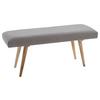 Klop Brez Naslona Salim - siva/naravne barve, Natur, tekstil/les (117/51/38cm) - MID.YOU