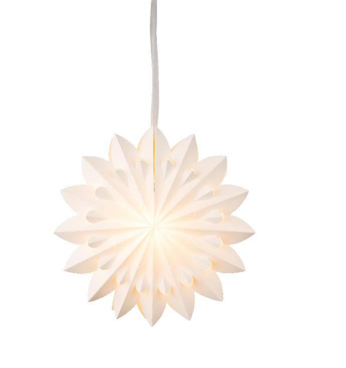 DEKORACJA ŚWIETLNA LED 488970 - COSY TIME - biały, Basics, papier (40,00/40,00/10,50cm)