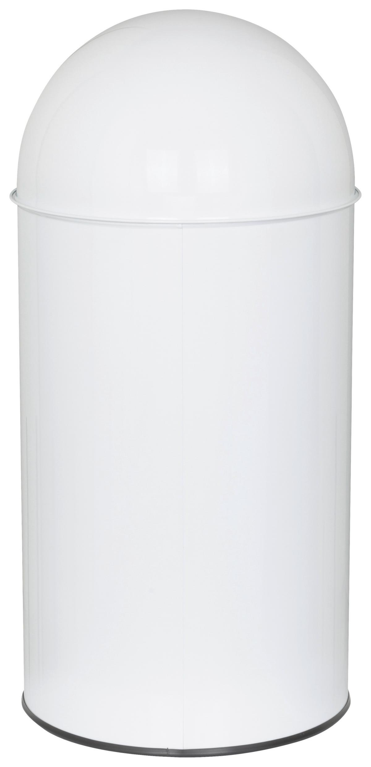 Koš Za Smeti Push, 50 L, Bela - bela, Basics, kovina (35/74/35cm) - MID.YOU
