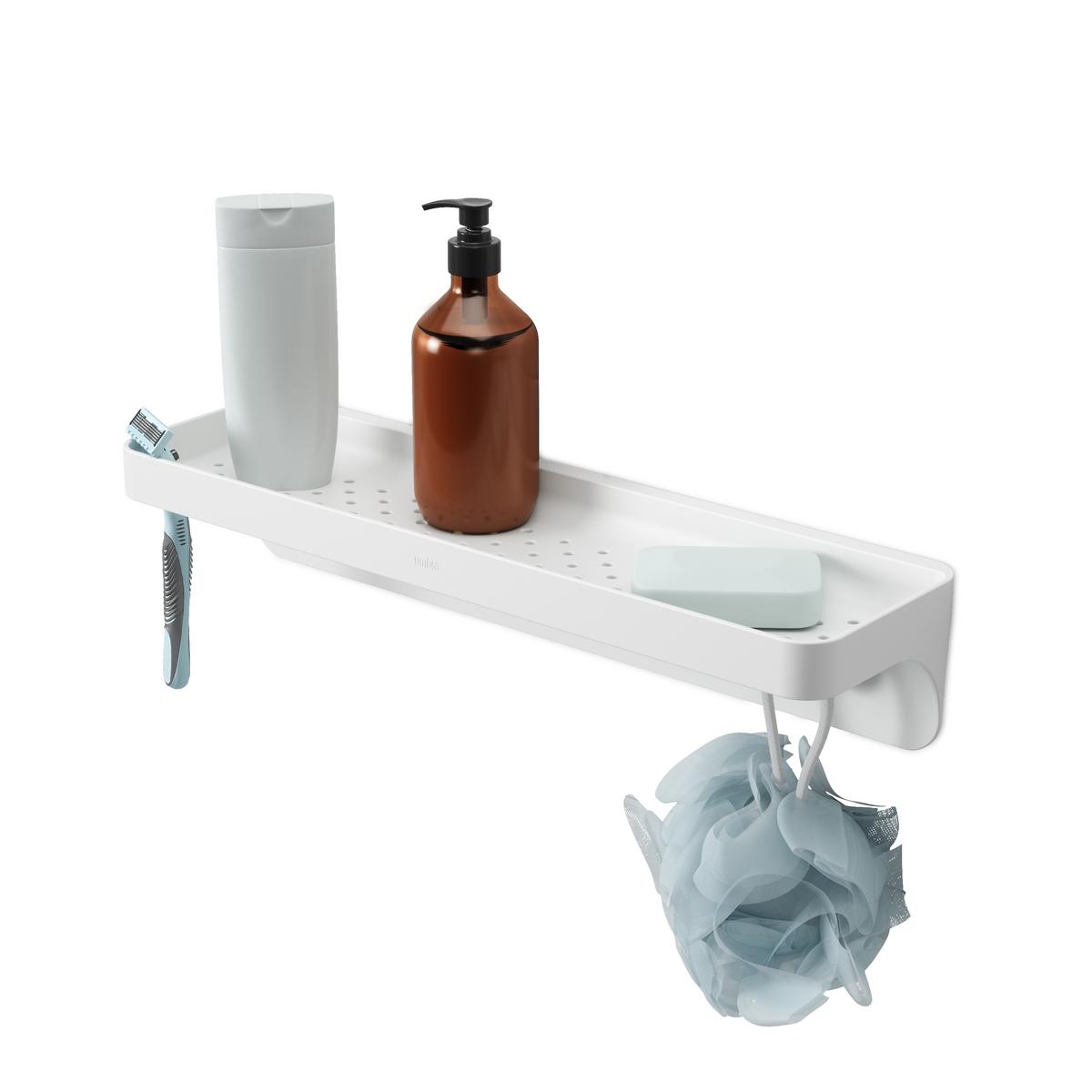 Zuhanypolc Easy - fehér, Modern, műanyag (41,3/11,6/8,3cm) - Premium Living