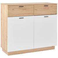 Komoda Tonale - bijela/hrast Artisan, Konvencionalno, drvni materijal/plastika (106,5/97,6/40cm) - Modern Living