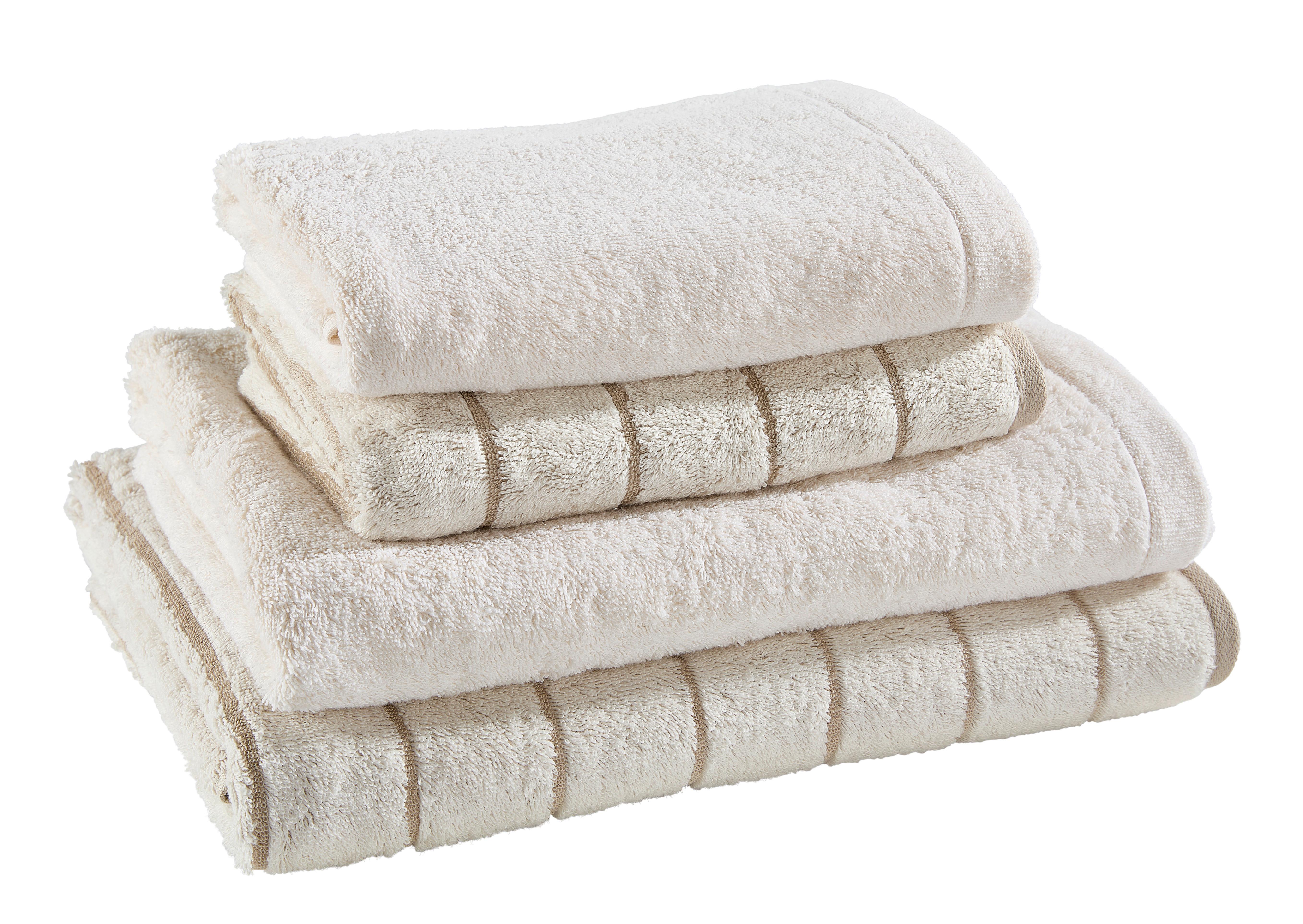 ZESTAW RĘCZNIKÓW FROTTE CAWÖ 4 SZT. - kolor naturalny, Basics, tkanina - Cawoe
