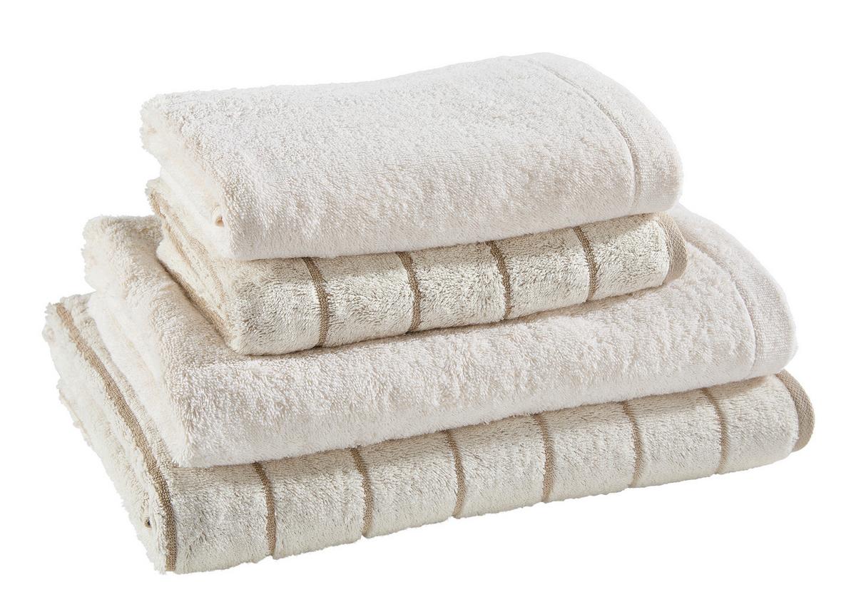 ZESTAW RĘCZNIKÓW FROTTE CAWÖ 4 SZT. - kolor naturalny, Basics, tkanina - Cawoe