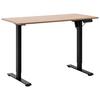 Schreibtisch Emil II Schwarz/Eiche Artisan - Schwarz/Eiche Artisan, MODERN, Holzwerkstoff/Metall (120/72-118/60cm) - Mömax