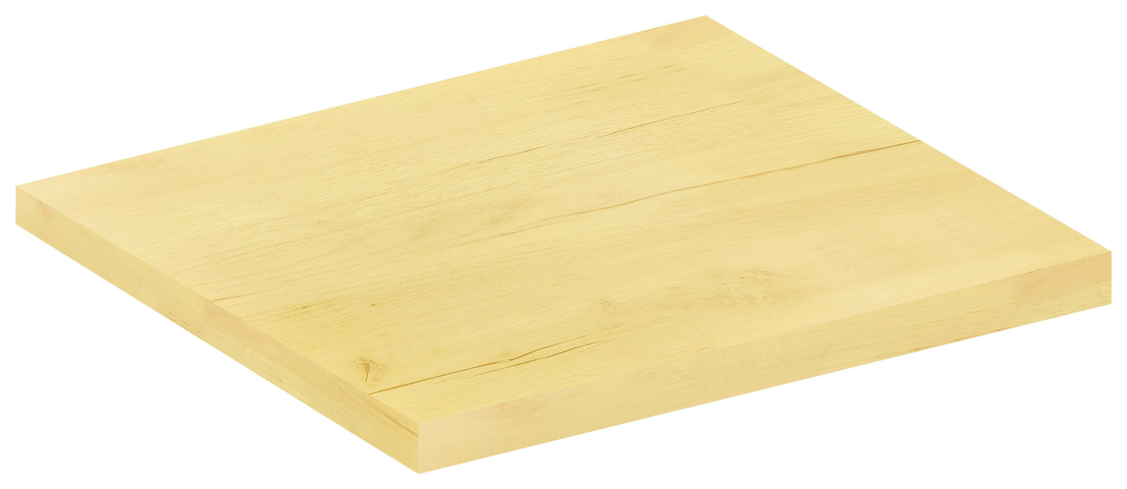Delovna Plošča Fasola, Hrast - medeni hrast, Trend, leseni material (80/3/60cm) - MID.YOU