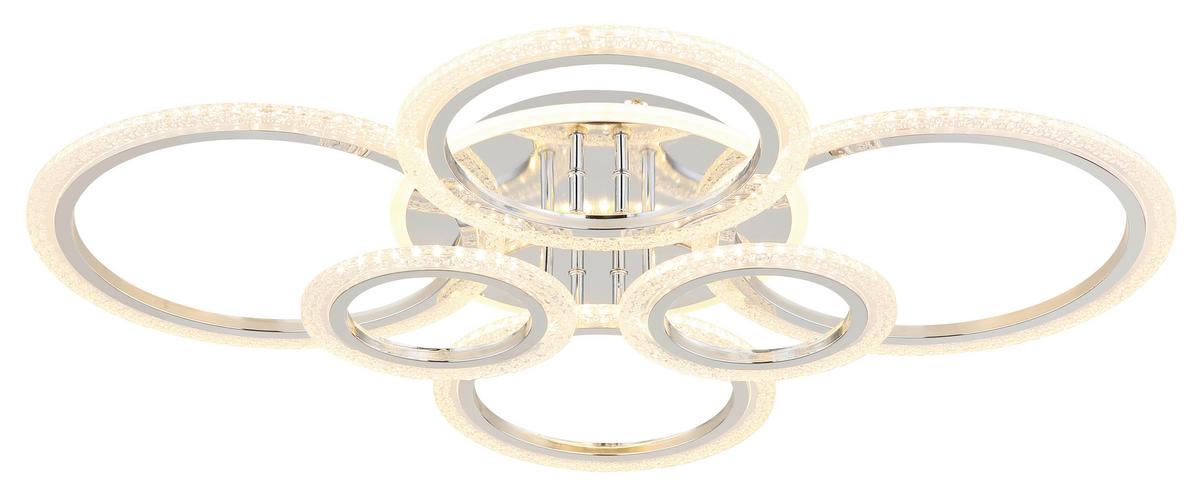 Led-deckenleuchte 67366-48 Salinas - Klar/Chromfarben, Design, Kunststoff/Metall (78/60,5/11,5cm) - Globo
