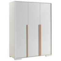 DREHTÜRENSCHRANK London B: 145,6 cm Weiß - Buchefarben/Weiß, MODERN, Holz/Holzwerkstoff (145,6/195,2/56cm) - MID.YOU