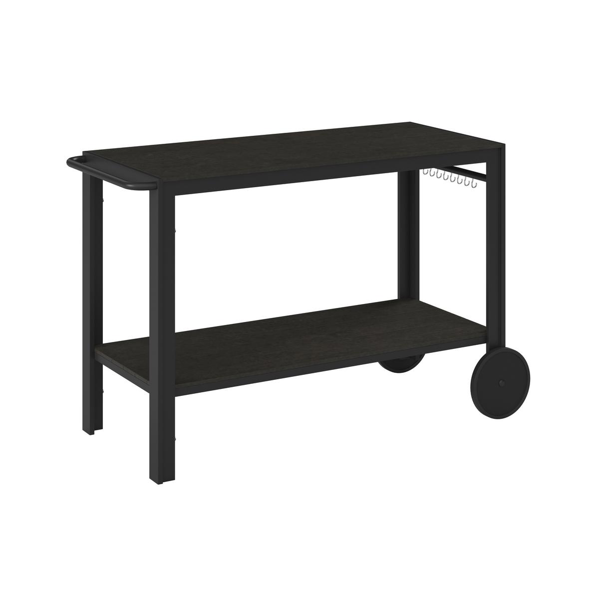 WÓZEK OGRODOWY DO SERWOWANIA CASTA - czarny, Modern, tworzywo sztuczne/metal (45/74/105cm) - Ambia Garden