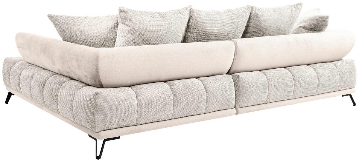 Ugaona Garnitura Largo N - bež/crna, Moderno, tekstil/metal (262/184cm) - Modern Living