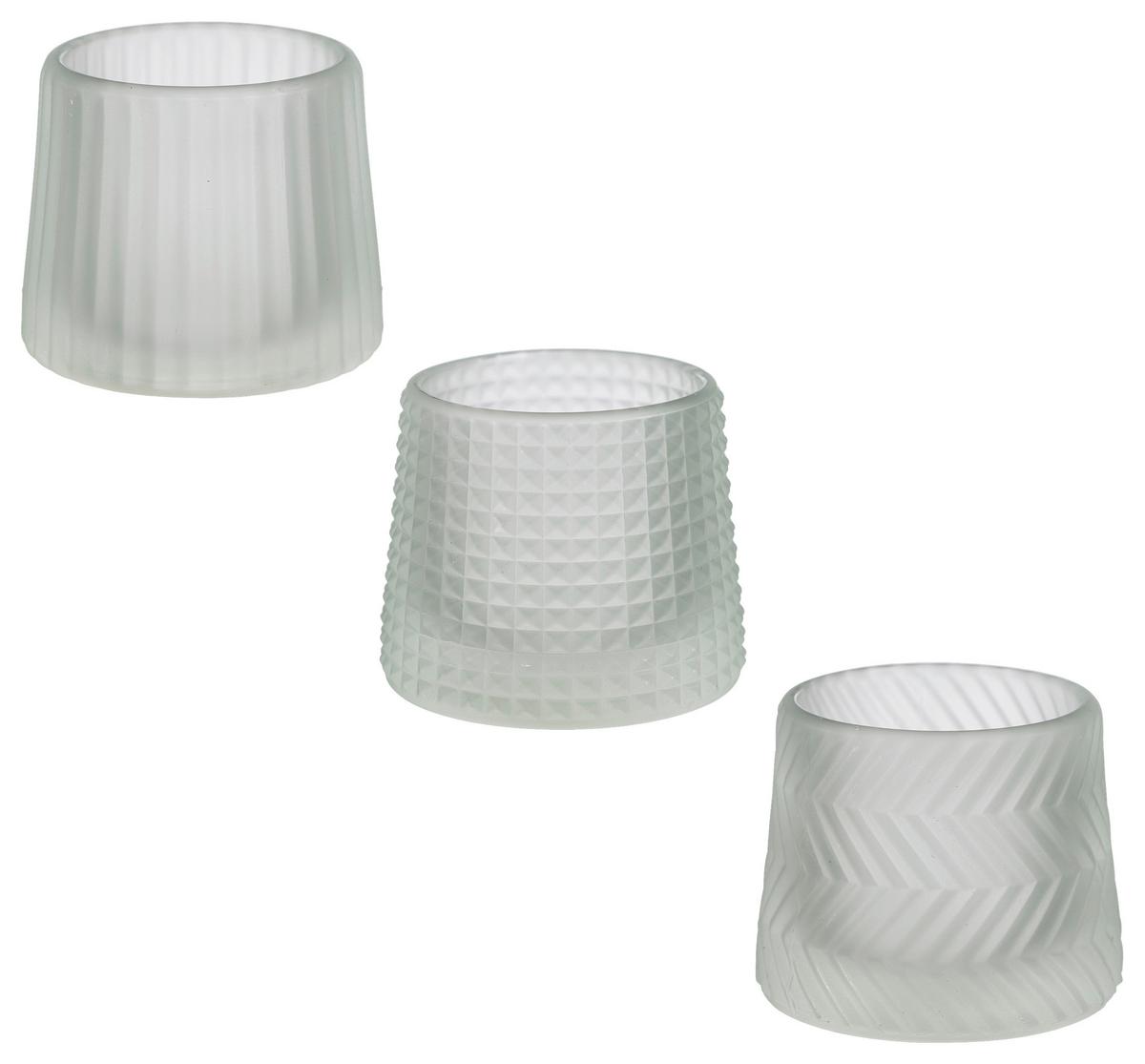 Teamécsestartó Tilburg I - zsályazöld/rózsaszín, Konventionell, Üveg (8,2/7cm) - Modern Living