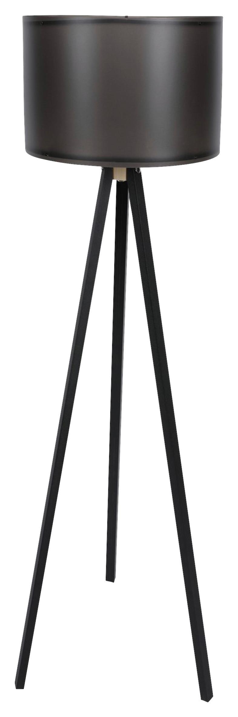LAMPA STOJĄCA 3808007301 - czarny, Trend, materiał drewnopochodny/tworzywo sztuczne (38/145cm) - P & B