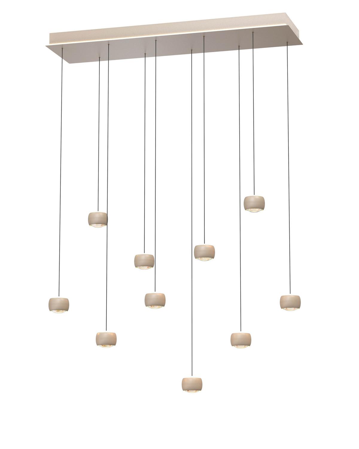 LAMPA WISZĄCA LED 7039-1013 QUIBERON - kolor piaskowy, Design, metal (110/31/180cm)