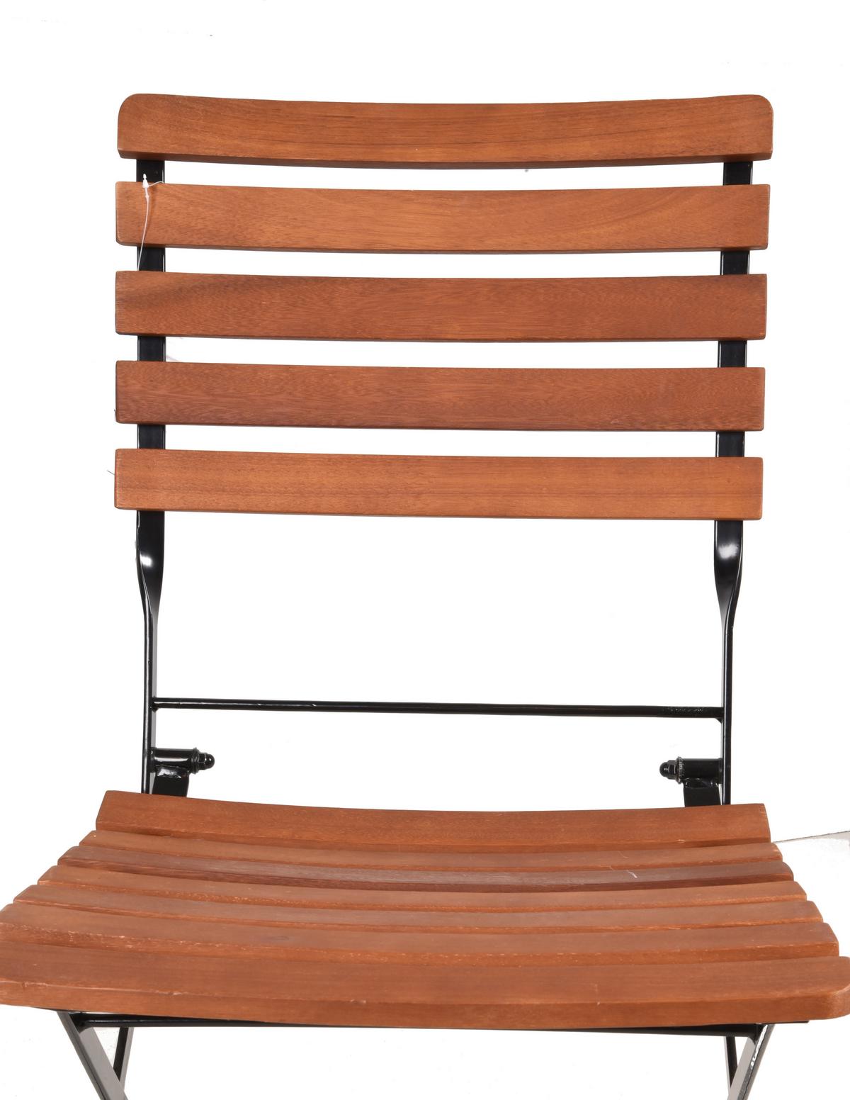 Gartenmöbel-Set Wien 5-tlg. klappbar Holz - Eukalyptusholzfarben/Schwarz, Basics, Holz/Metall (46/90/39cm) - Gardenson