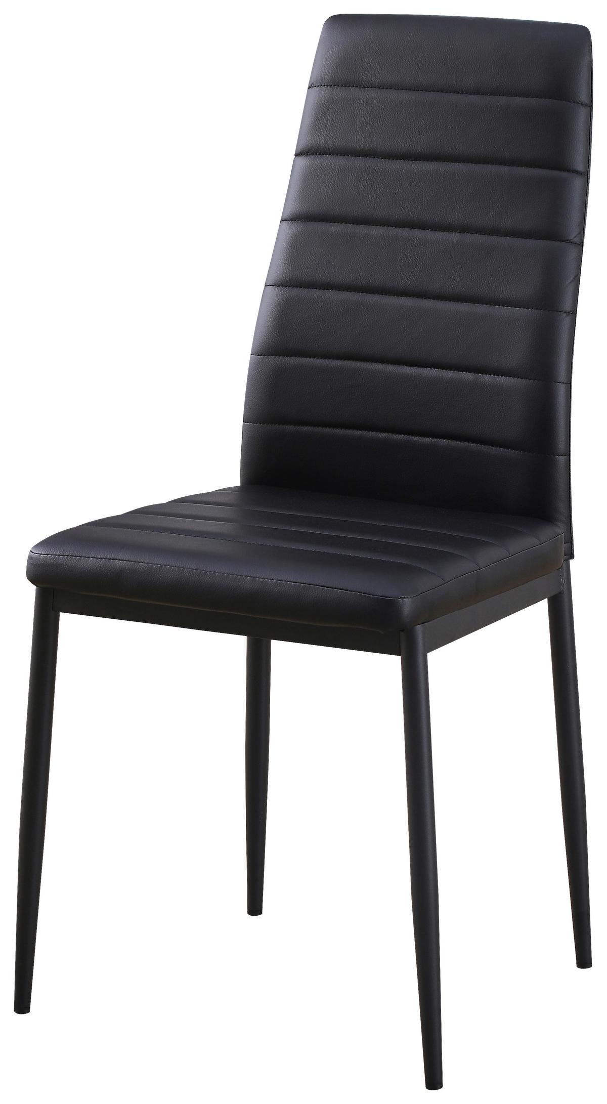 Stol Franzi, Črna, Videz Usnja - črna, Konvencionalno, kovina/tekstil (42/95/51cm) - Mömax