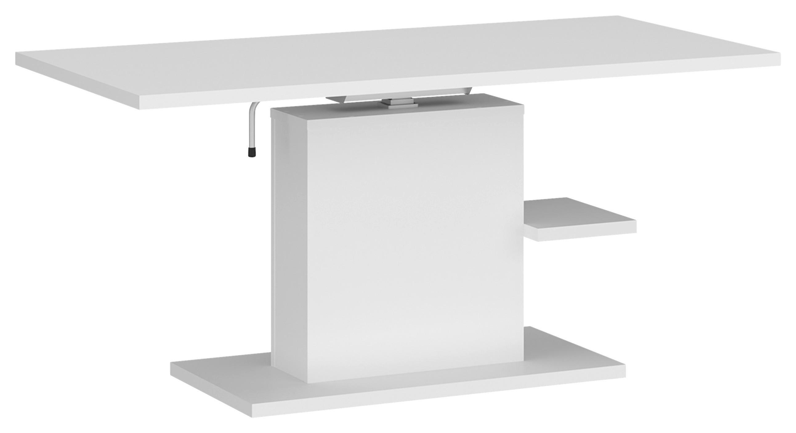 Stolić Cortado - bijela, Moderno, drvni materijal (110/54,6-74,2/65cm) - Modern Living