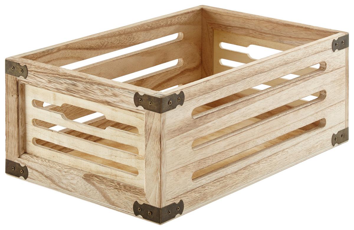 Zaboj Ronny - naravne barve, les (32/19/12cm) - Mömax