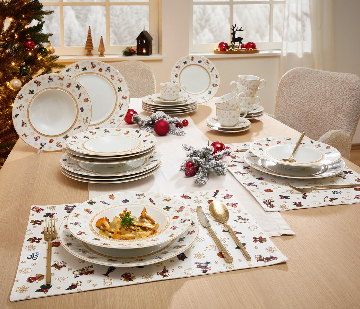 SERWIS KAWOWY CHRISTMAS TOYS - biały, Konventionell, ceramika - X-Mas