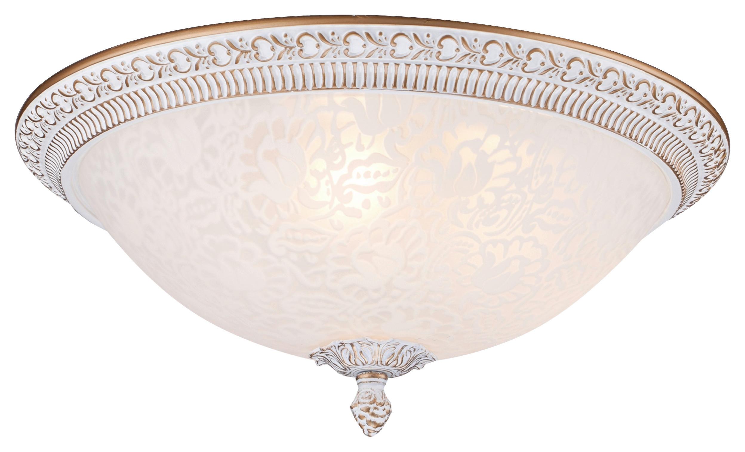 Deckenleuchte Pascal Weiß/Gold max. 40 Watt - Goldfarben/Weiß, Basics, Glas/Metall (35/19/35cm) - MAYTONI