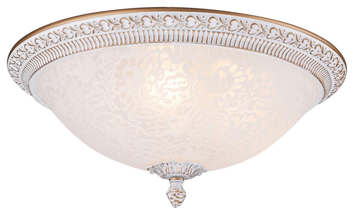 Deckenleuchte Pascal Weiß/Gold max. 40 Watt - Goldfarben/Weiß, Basics, Glas/Metall (35/19cm) - MAYTONI