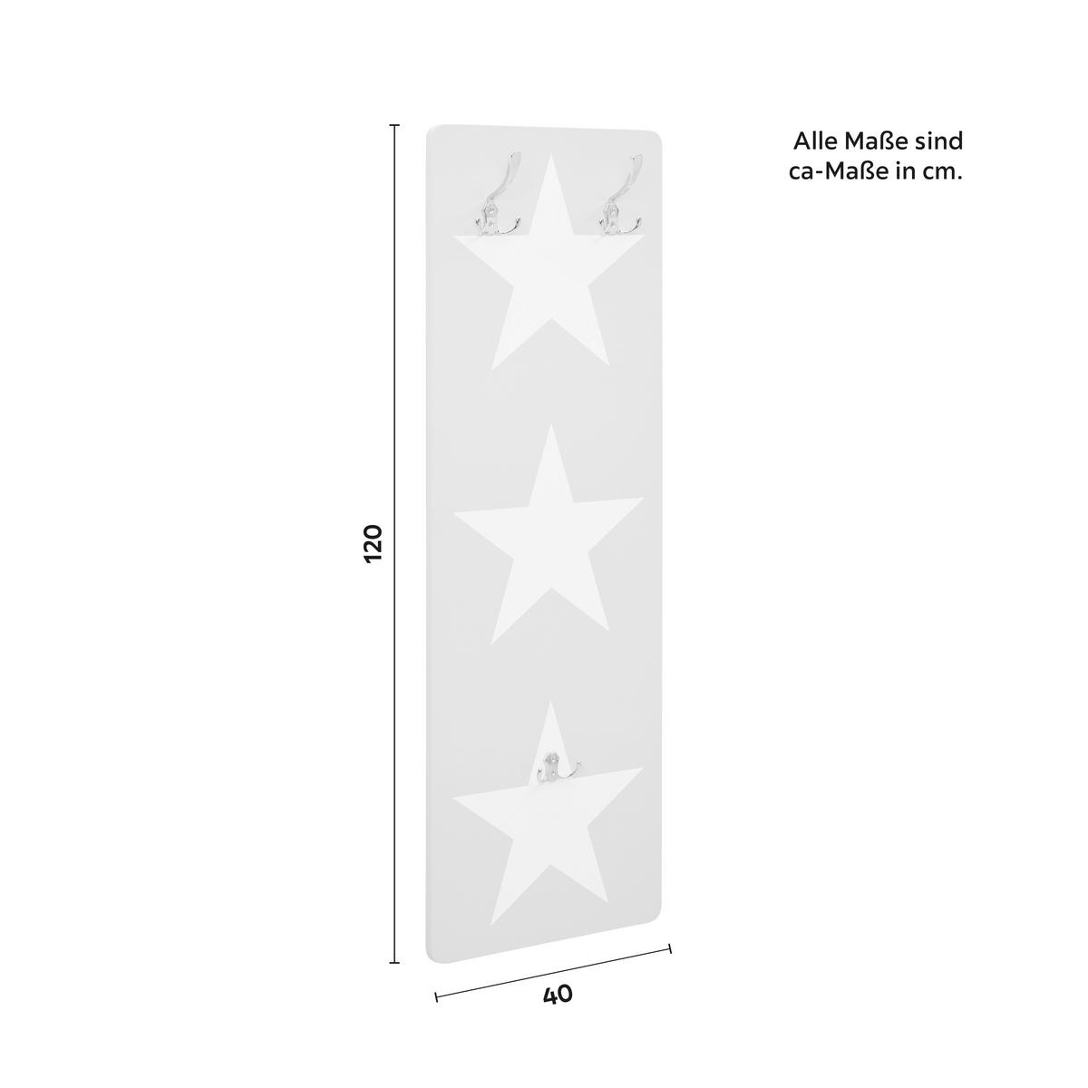 Kindergarderobe grau, weiß, "Arianna" - Weiß/Grau, MODERN, Holzwerkstoff/Metall (40/120/1,5cm) - Bessagi Kids