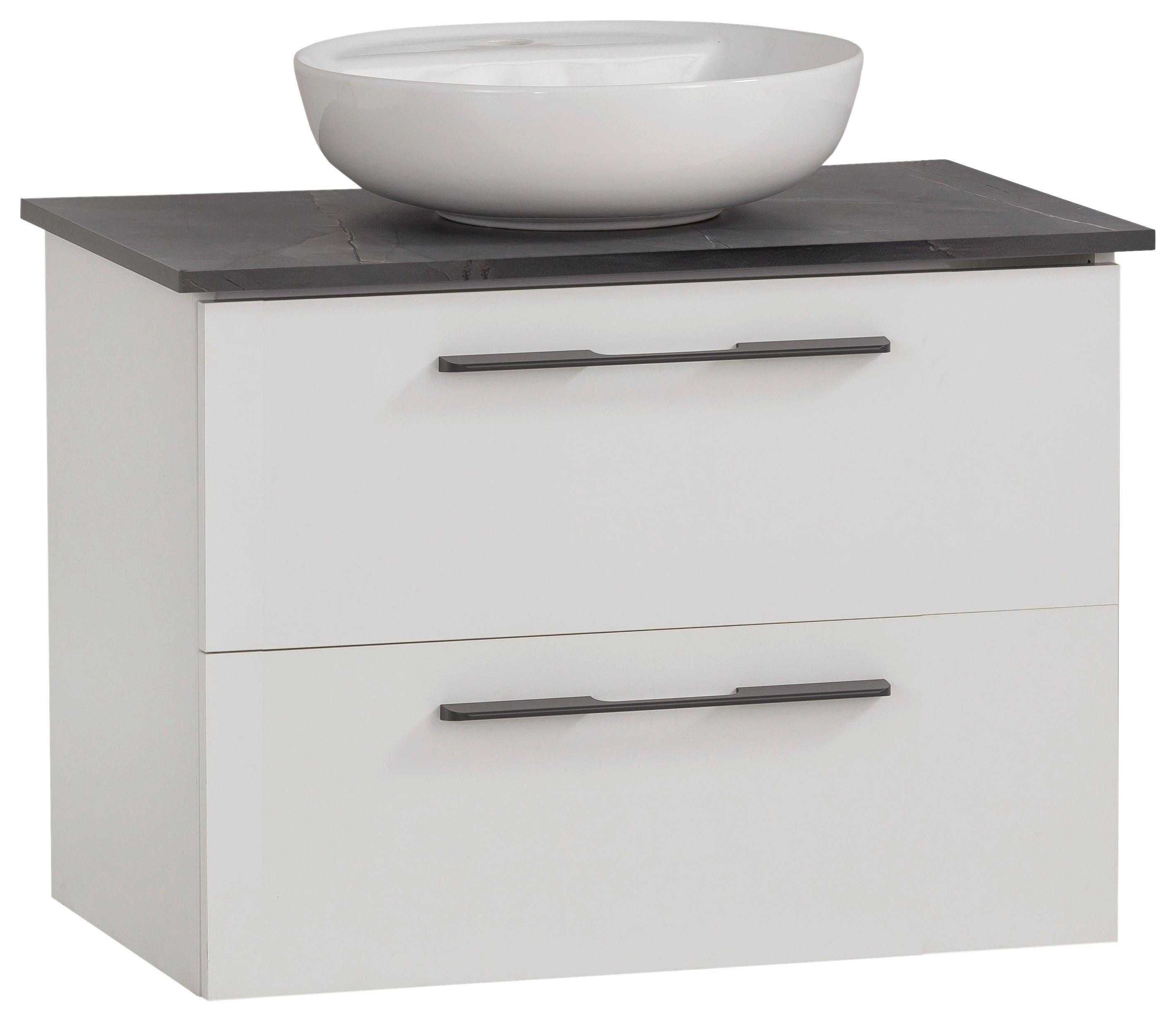Umivalniška Enota Z Umivalnikom Maxim, Bela - siva/bela, Moderno, kovina/leseni material (66cm) - Stylife
