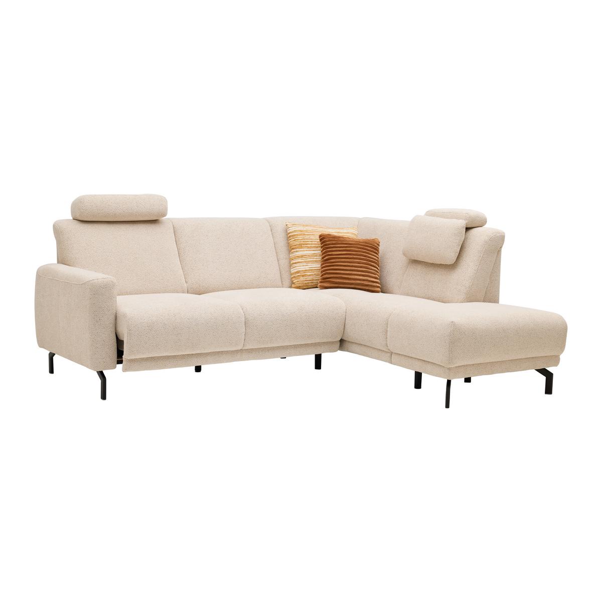 Wohnlandschaft Bassano rechts Naturfarben - Schwarz/Naturfarben, MODERN, Holz/Holzwerkstoff (235/85-88/190cm) - Premium Living