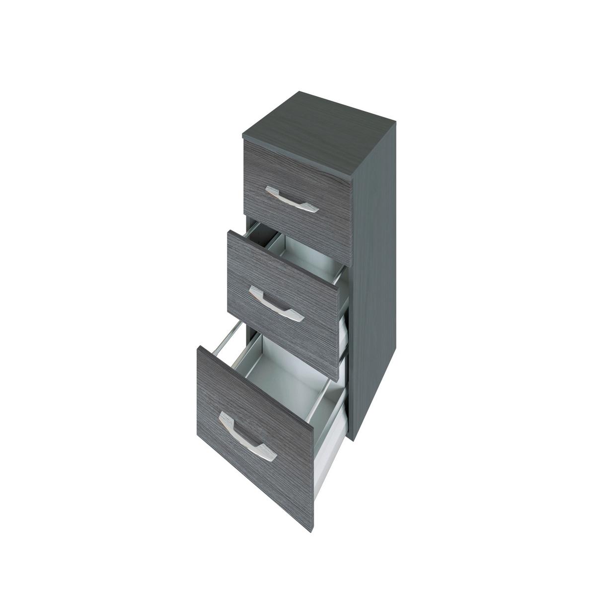 Unterschrank Florida in Graphitfarben - Chromfarben/Silbereichenfarben, MODERN, Holzwerkstoff/Metall (40/79/35cm)