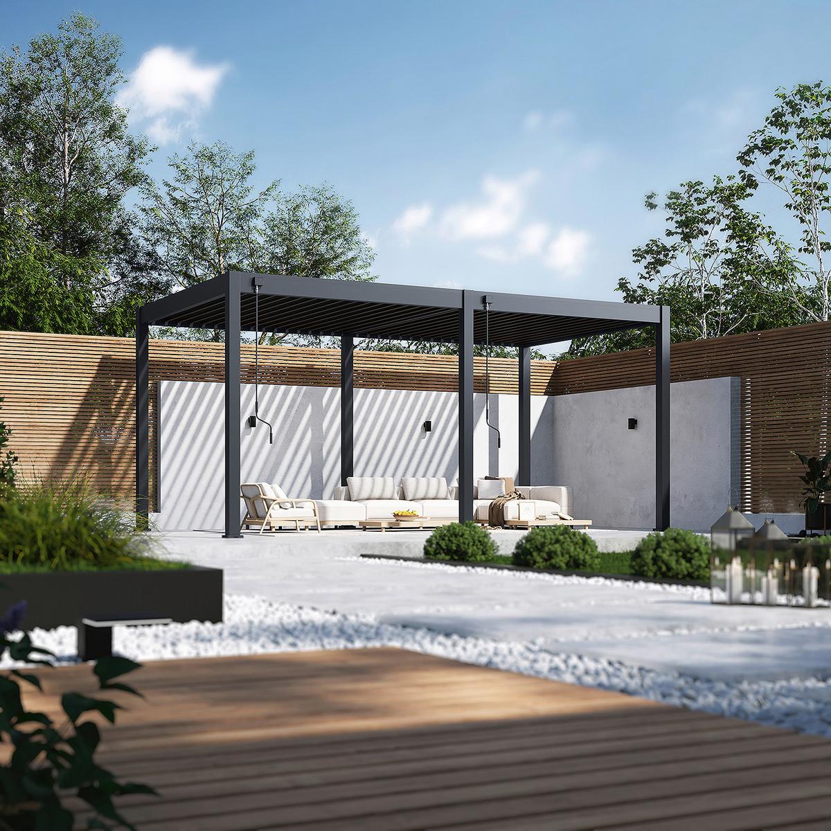 PERGOLA CLASSIC 5,3X3M ANTHRAZIT - Anthrazit, Basics, Metall (530/255/300cm) - WEIDE