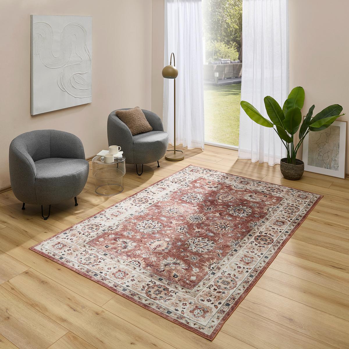 DYWAN VINTAGE CLASSIC EDITION - terakota, Trend, tkanina (160/230cm) - Novel