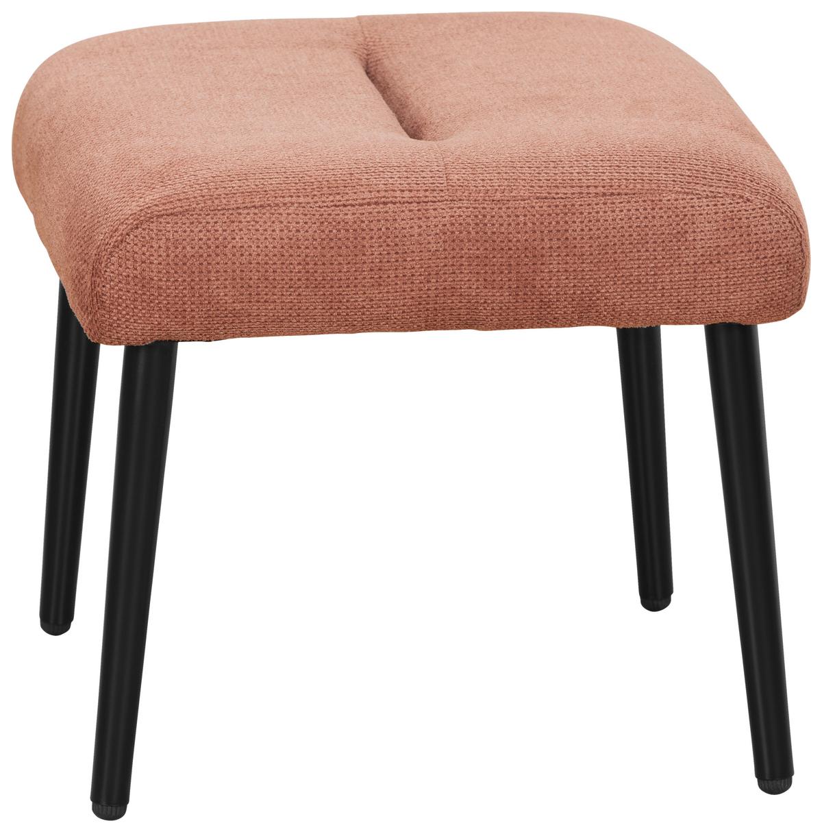 ZESTAW FOTELI RELAKSACYJNYCH LAURA - czarny/brudny róż, Design, metal/tkanina (84/73/100cm) - Livetastic