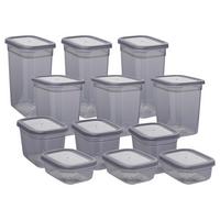 ZESTAW POJEMNIKÓW KUCHENNYCH BNMPEGYAR12-481115 - antracytowy, Basics, tworzywo sztuczne