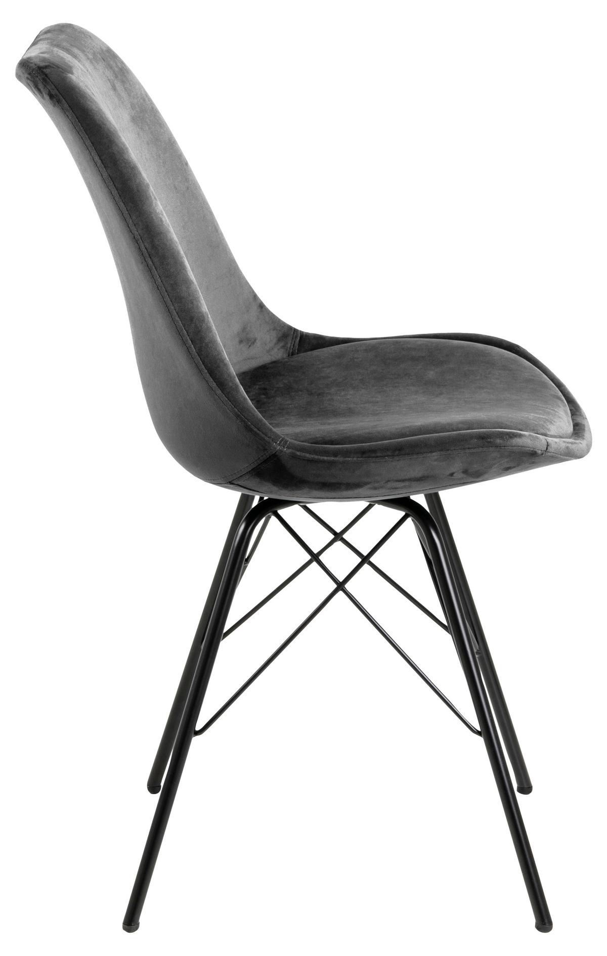 KRZESŁO ERIS - ciemnoszary/czarny, Trend, metal/tkanina (48,5/85,5/54cm) - Carryhome