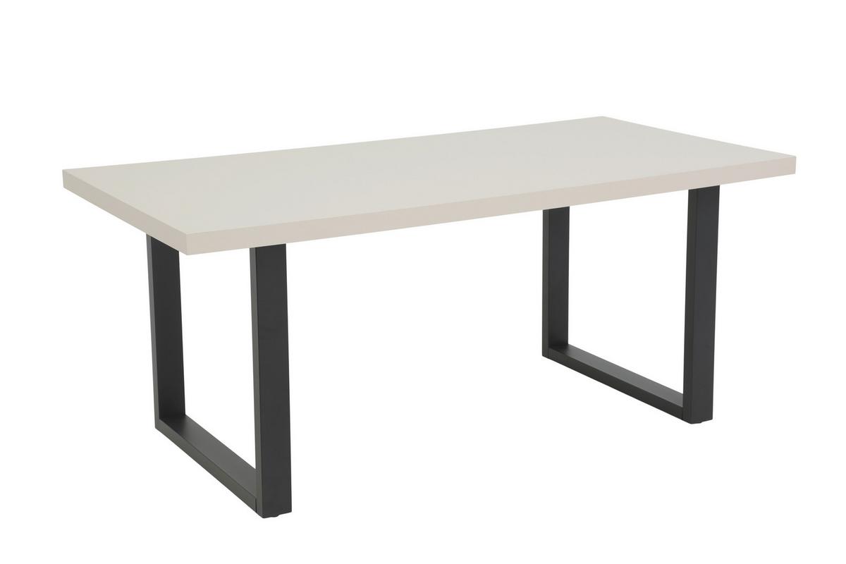 ESSTISCH MERAN T - Kaschmir/Schwarz, MODERN, Holzwerkstoff/Metall (180/76/90cm) - MID.YOU