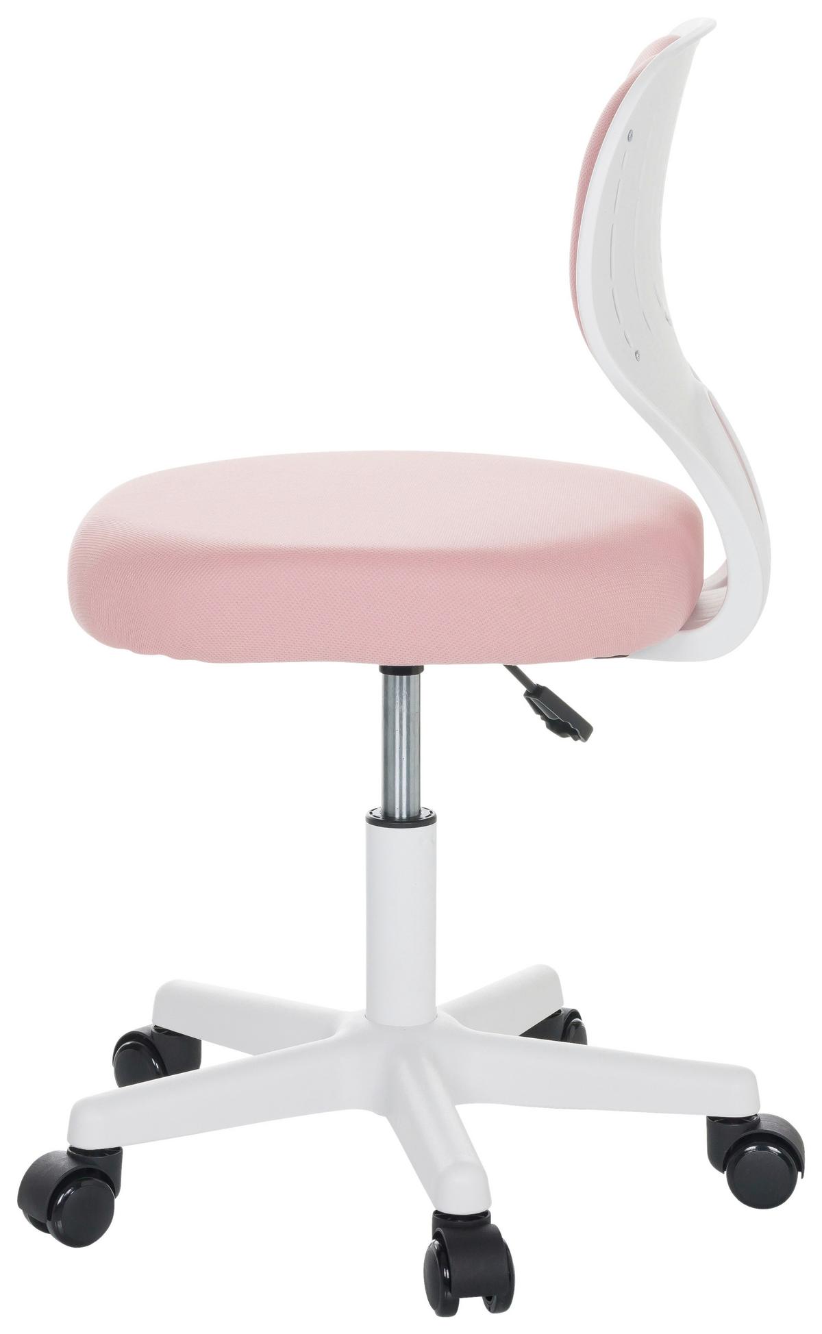 Otroški Vrtljivi Stol Kiddy Top W, Roza - roza/bela, Basics, umetna masa/tekstil (52/73/52cm) - MID.YOU
