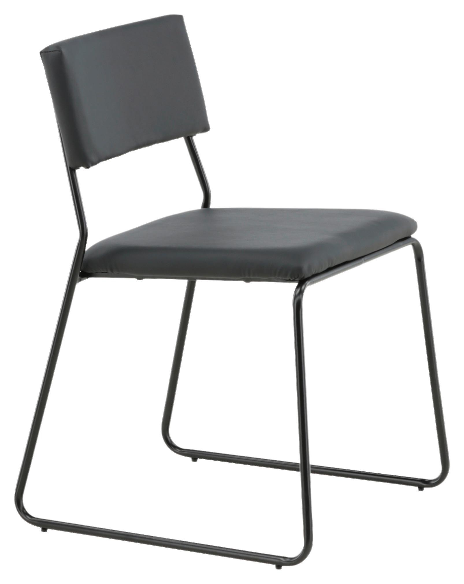 STUHL-SET KENTH - Schwarz, Design, Textil/Metall (40/76/52cm) - Livetastic