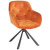 Scaun cu brațe Eileen - portocaliu/negru, Lifestyle, metal/textil (68/86/64cm) - Premium Living