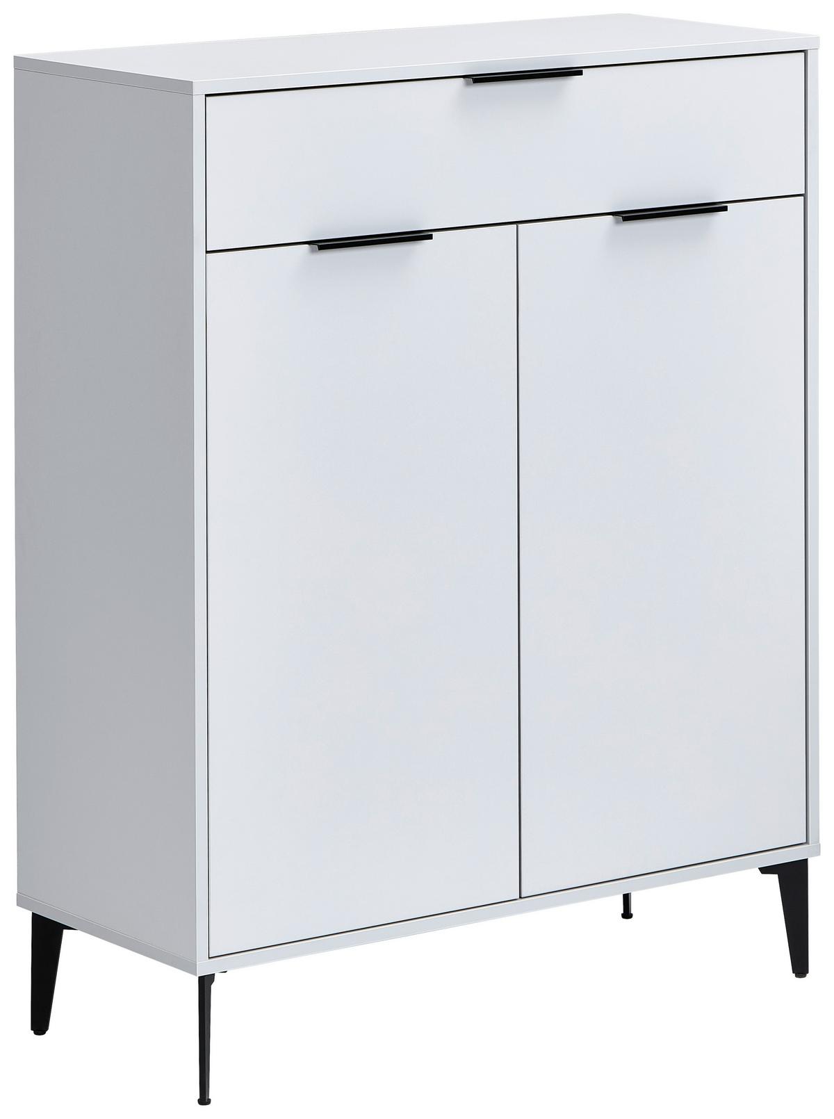 SZAFKA NA BUTY JOLLY - antracytowy/jasnoszary, Modern, materiał drewnopochodny/metal (92/117/40cm) - Hom`in