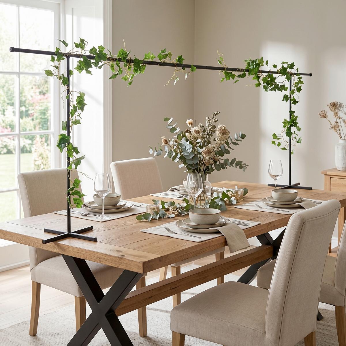 Postolje Za Dekoraciju Stola Brook - crna, Basics, metal (250/90/35cm) - Modern Living