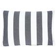 Zierkissen Blockstreif Dunkelgrau 40x60cm - Dunkelblau/Weiß, Textil (40/60cm) - MÖMAX modern living