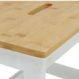 Hocker in Weiß/Naturfarben - Naturfarben/Weiß, MODERN, Holz (43/47/43cm) - MÖMAX modern living
