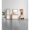 GARDEROB MALTA -EXKLUSIV- - vit/kromfärg, Klassisk, trämaterial/plast (65/198/36cm) - Mömax