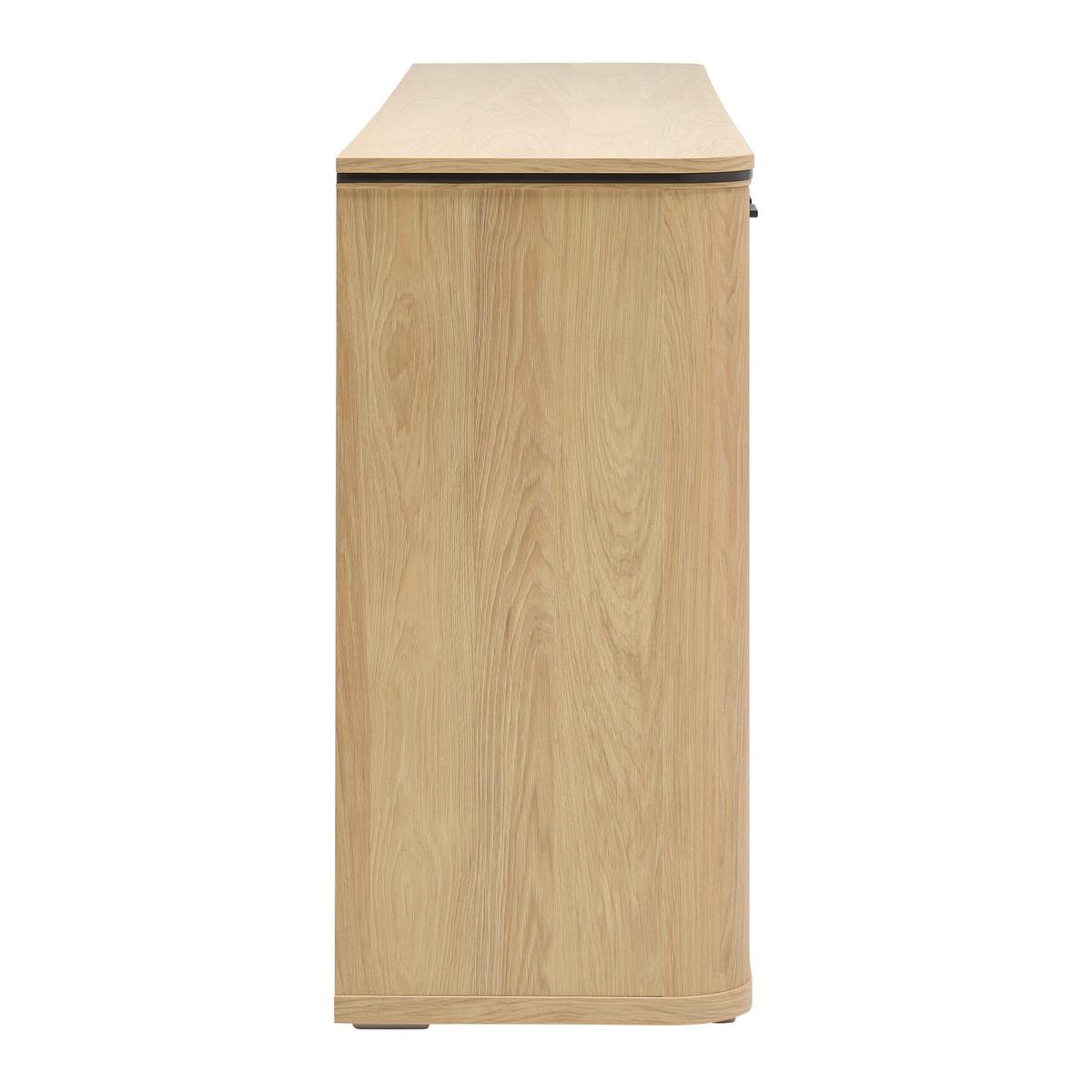 Sideboard Lagos Eichefarben - Eichefarben/Anthrazit, Modern, Glas/Holzwerkstoff (210,2/87,5/42,5cm) - Premium Living
