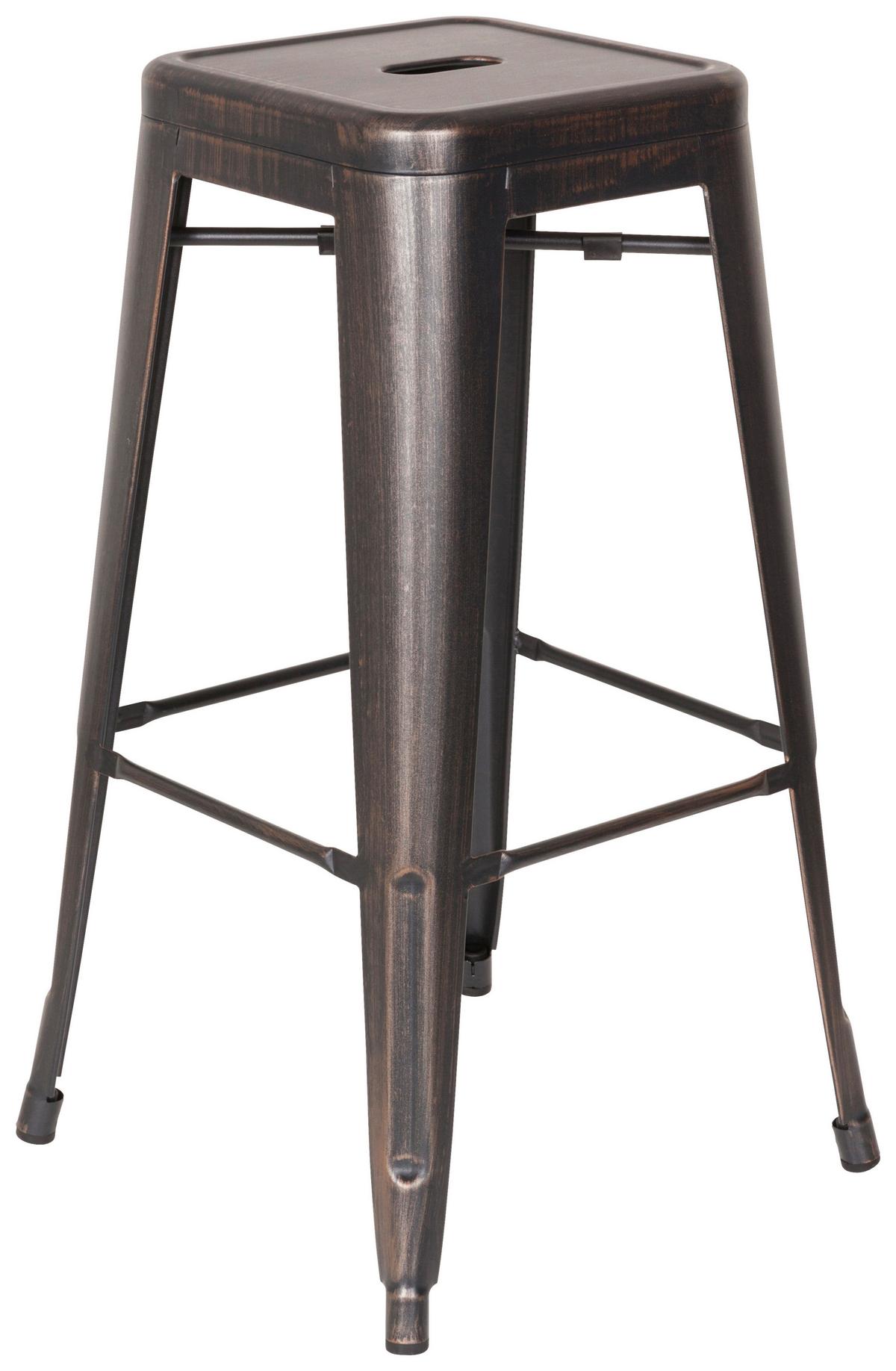 Barski Stol Vantaggio High, Črna, Zlata - zlate barve/črna, Basics, kovina (44/77/44cm) - MID.YOU