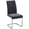 Schwingstuhl Lucie Grau Webstoff Gepolstert - Chromfarben/Grau, MODERN, Holz/Textil (42,5/98/45cm) - Bessagi Home