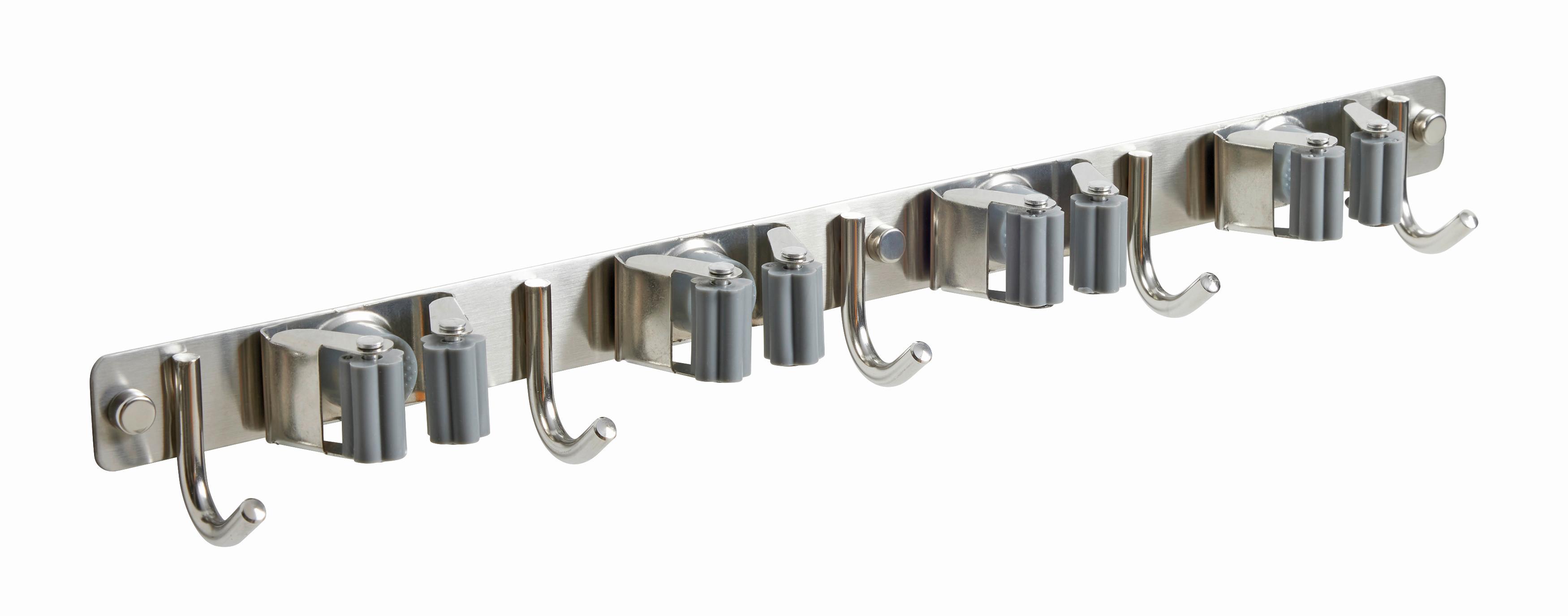 Wandhalter Praktiker 2 in Silberfarben - Silberfarben, KONVENTIONELL, Metall (43,5cm) - Mömax