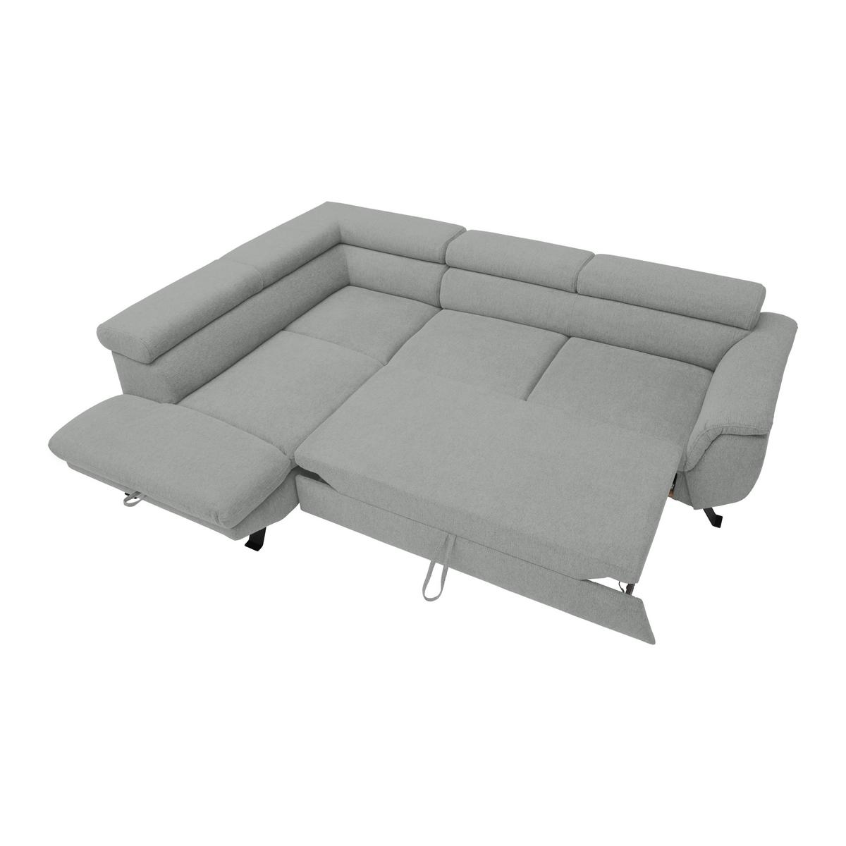 Kutna Garnitura Raven - svijetlo siva/crna, Moderno, tekstil/metal (198/257cm) - Modern Living