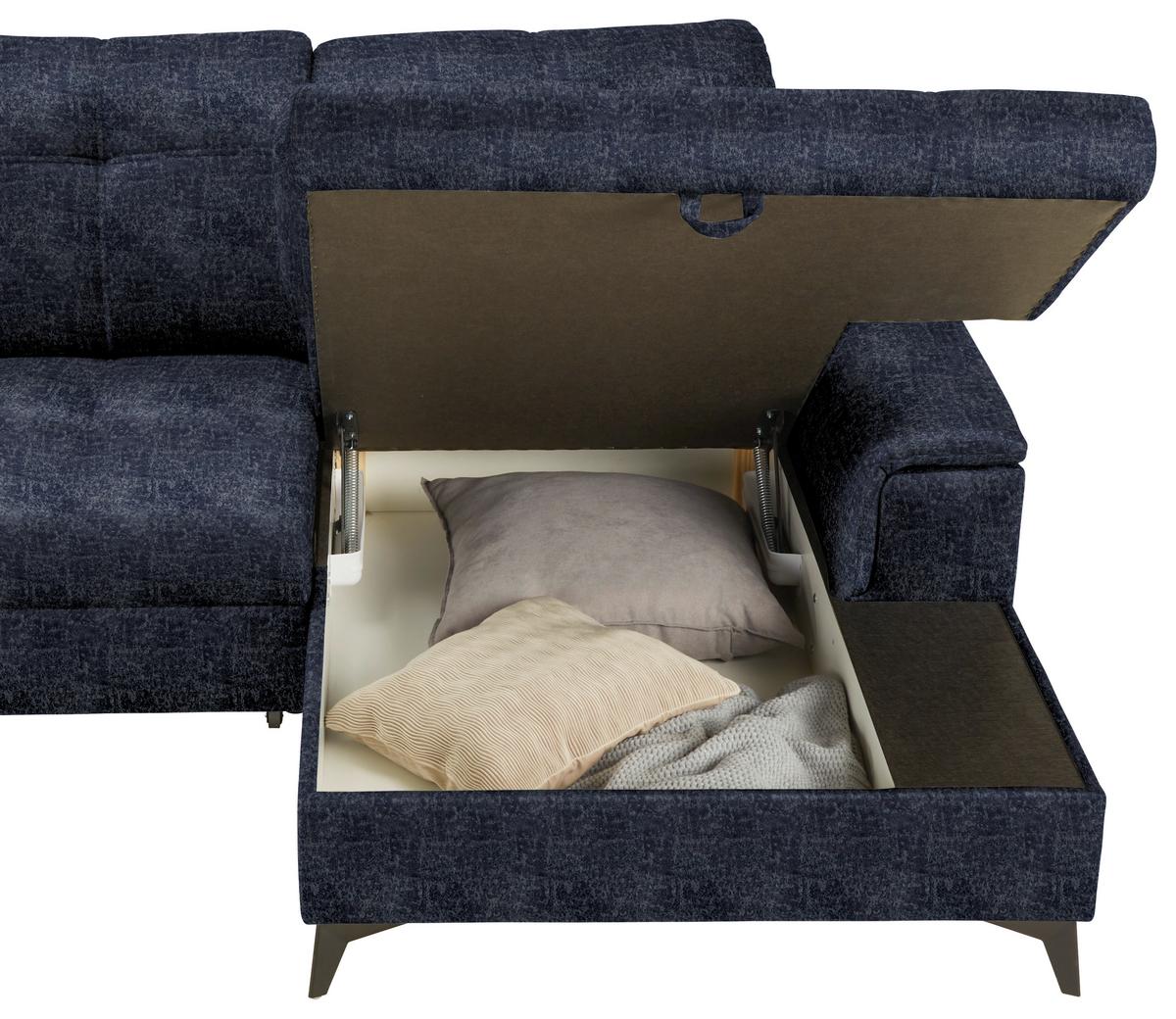 Wohnlandschaft Sierra Anthrazit - Anthrazit, MODERN, Textil/Metall (364/90-106/181-230cm) - Mömax